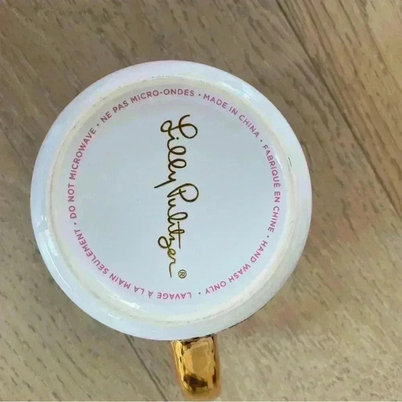 Lilly Pulizter Dazzle Mug Gold Handle - Picture 3 of 3